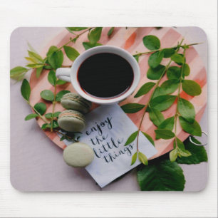 Mousepad Aproveite As Coisas Pequenas Que Cookies Café Paz