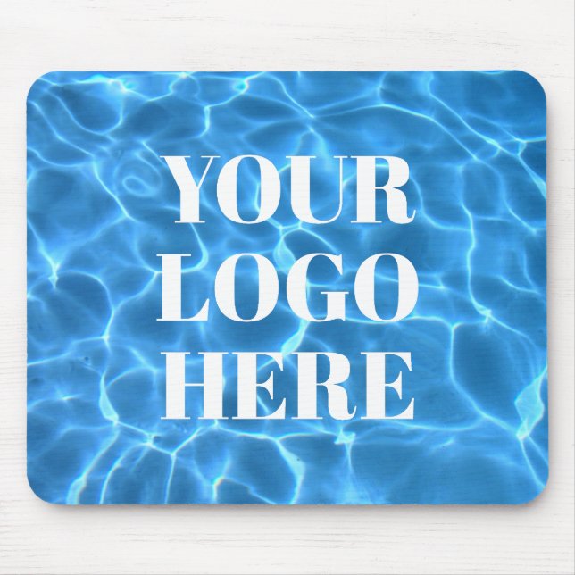 Mousepad Aqua Blue Swimming Pool Photo for Your Logo (Frente)