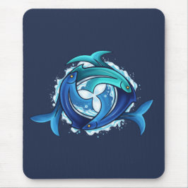 Mousepad Aqua Harmony: Trinidade de Peixes Interligados