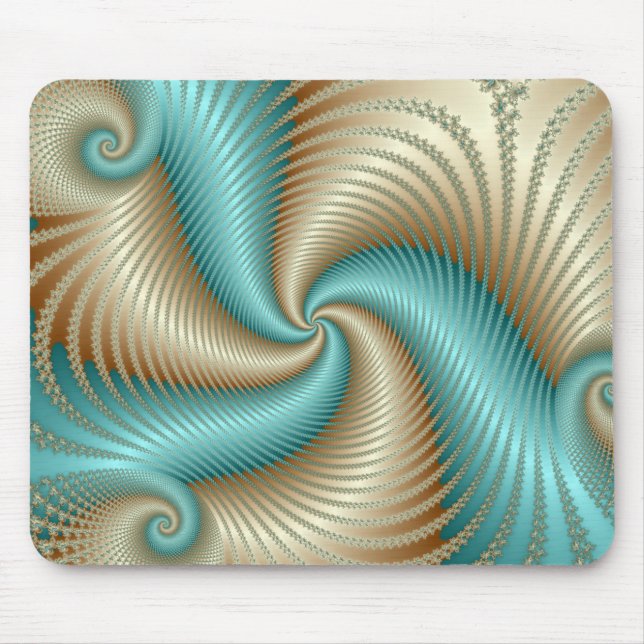 Mousepad Aqua Satin - Fractal (Frente)