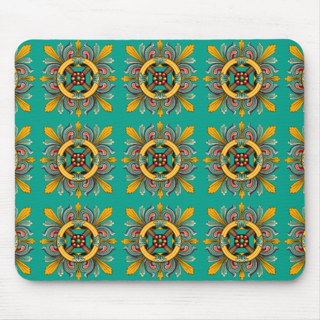 Mousepad Aqua Victorian Azulejo (Frente)