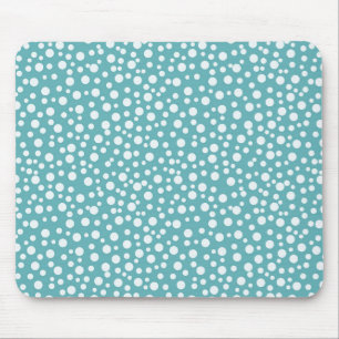 Mousepad Aqua White Confetti