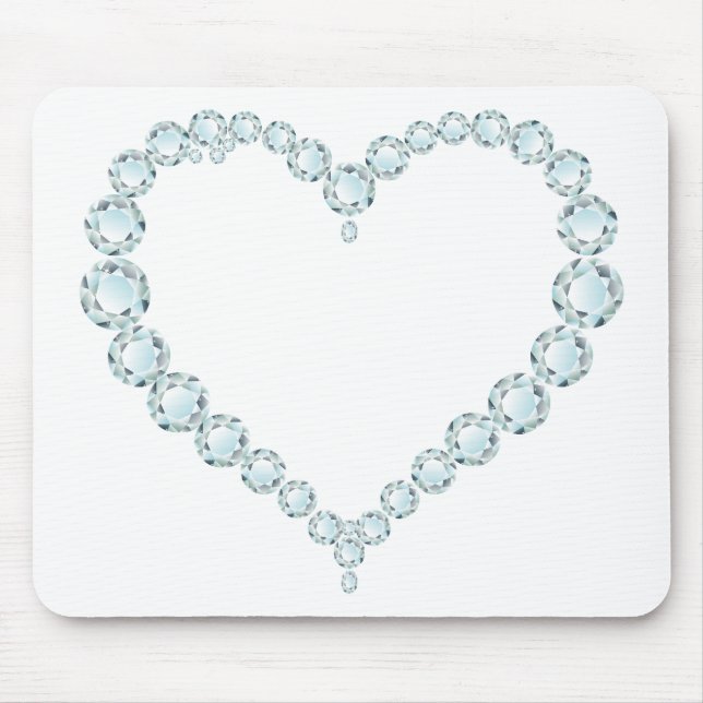Mousepad Aquamarine Gem Heart (Frente)