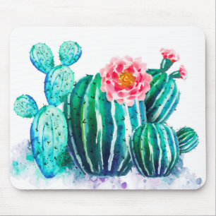 Mousepad aquarela Cactus