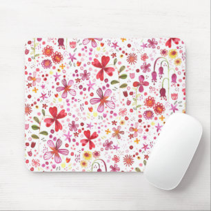 Mousepad Aquarela de Flor Selvagem