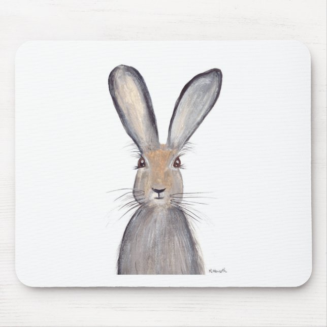 Mousepad Aquarela de lebre (Frente)