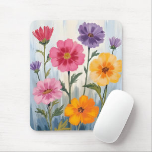 Mousepad Aquarela Flores Silvestres Pintura de Campo de F