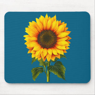 Mousepad Aquarela girassol amarelo jardim botânico verão