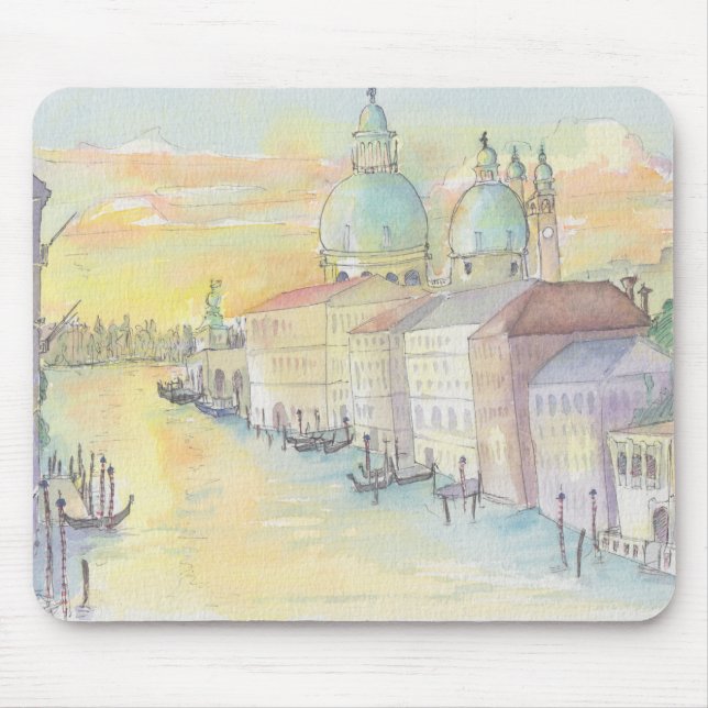 Mousepad Aquarela "Veneza Itália" (Frente)