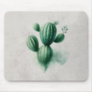 Mousepad Aquarela Verde Cactus Sudoeste