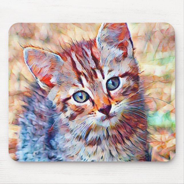 Mousepad aquarell kitten (Frente)