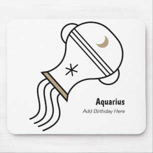Mousepad Aquário, o portador de água personalizado zodíaco