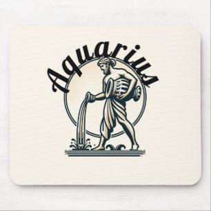 Mousepad Aquário o Zodíaco Vintage do Portador de Água