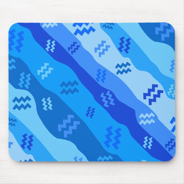 Mousepad Aquarius Zodiac Stripes (Frente)
