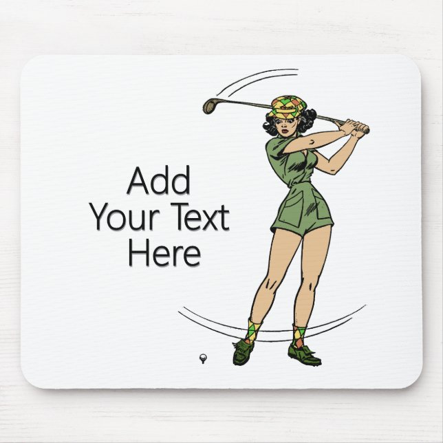 Mousepad Aquecimento para a dama de golfe (Frente)