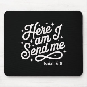 Mousepad Aqui Estou Eu Envie-me Isaías 6_8 Missão Viagem Fé
