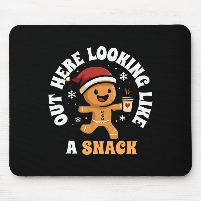 Mousepad Aqui fora parecendo um lanche Café Biscoito de Gen (Frente)