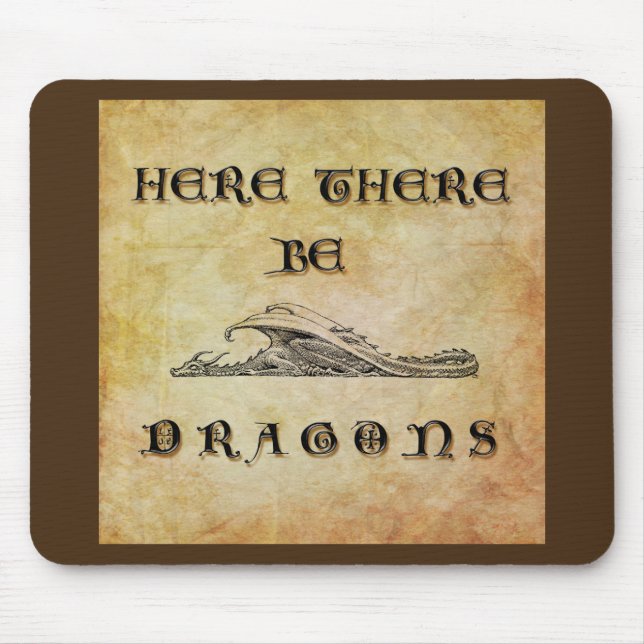 Mousepad Aqui Há Dragões (Frente)