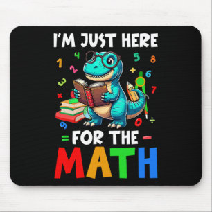 Mousepad Aqui Para a Matemática Lindos T-Rex Contando Númer