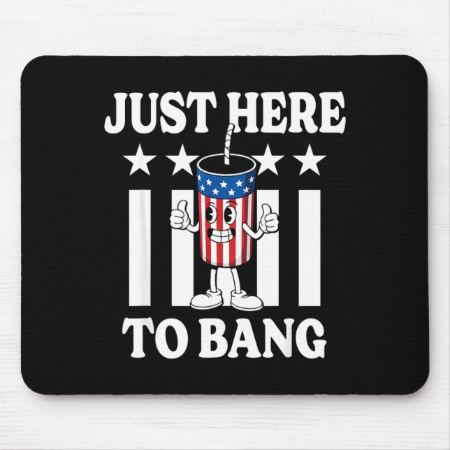 Mousepad Aqui para explodir piadas patrióticas de 4 de julh (Frente)