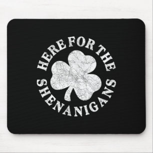 Mousepad Aqui Para O Verde Shenanigan Lucky Shamrock St Pa