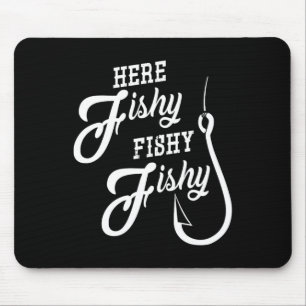 Mousepad Aqui Peixinho Peixinho Presente Divertido de Pesca