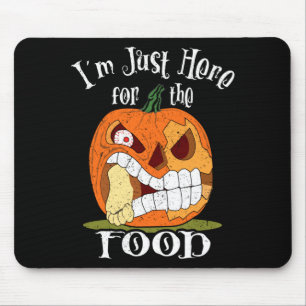 Mousepad Aqui Pelo Comida Dia Das Bruxas Engraçado Sarcásti