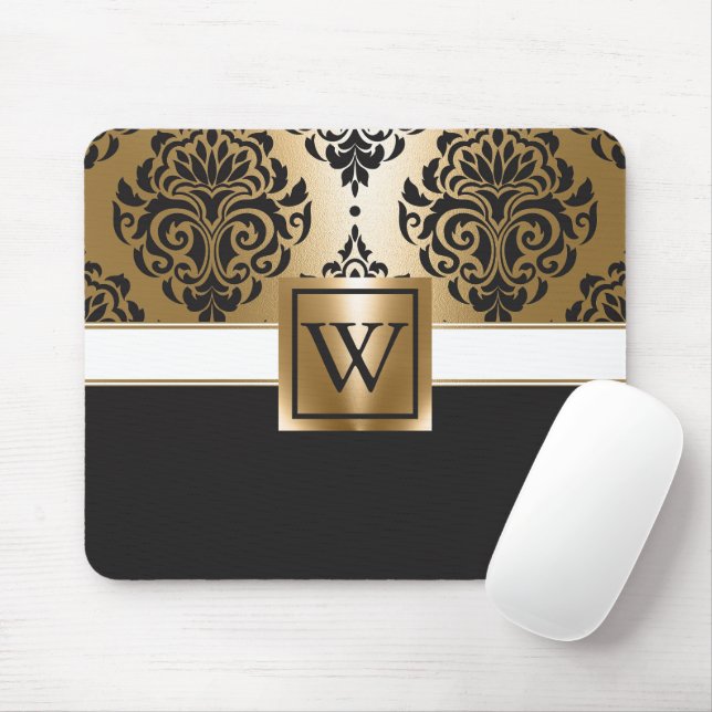 Mousepad Árabe Ouro e preto (Com mouse)
