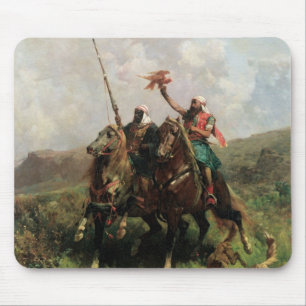 Mousepad Árabes com um falcão