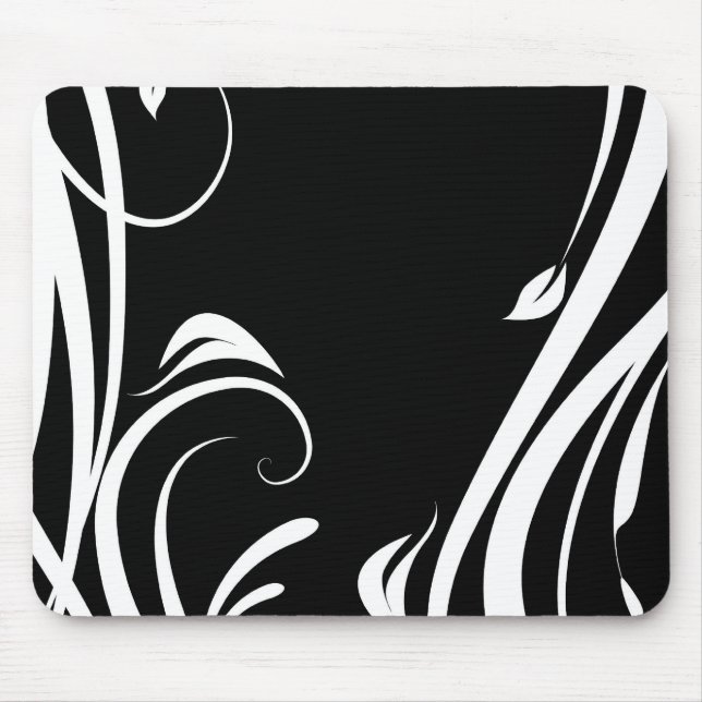 Mousepad arabesco preto e branco (Frente)