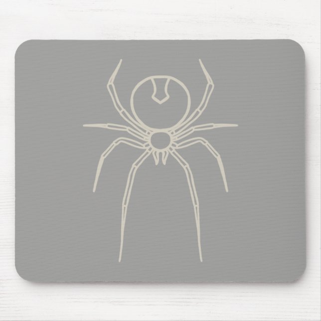 Mousepad Aranha - Cinza fantasma e branco ósseo (Frente)