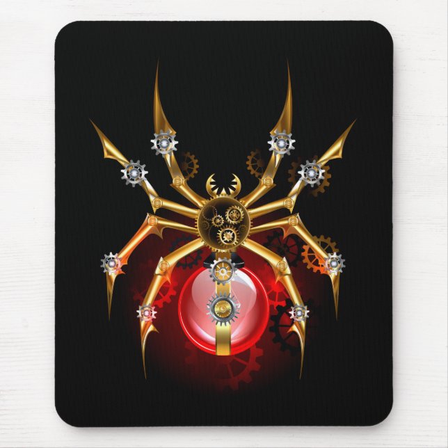 Mousepad Aranha-do-galo em preto (Frente)