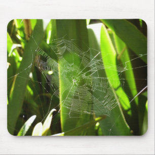 Mousepad Aranha-do-mar na Natureza das Folhas Tropicais