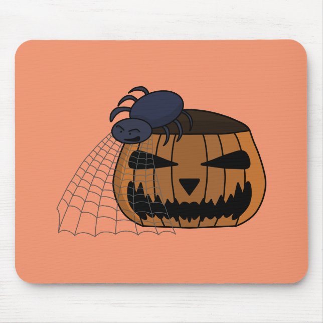 Mousepad Aranha na teia da abóbora-das-bruxas (Frente)