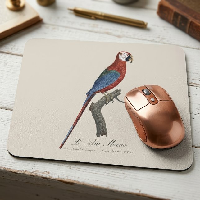 Mousepad Arara-vermelha, Ara chloropterus (Red-and-green Macaw, Ara chloropterus. Mouse Pad)