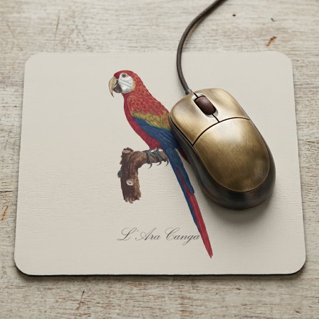 Mousepad Arara-vermelha, Ara macao (Scarlet Macaw or Red-Breasted Macaw, Ara macao. Mouse Pad)