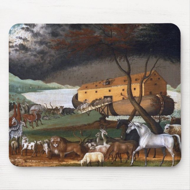 Mousepad Arca de Noah - Pintura de Edward Hicks - 1846 (Frente)