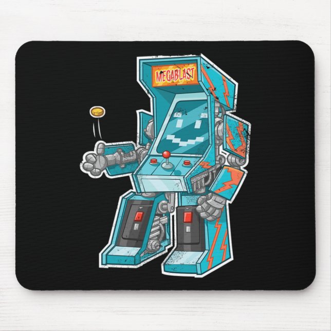 Mousepad Arcade Bot - Gabinete De Jogo De Vídeo Com Joystic (Frente)