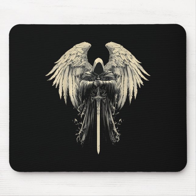 Mousepad Archangel Gabriel Christian Angel Catholic Warrior (Frente)
