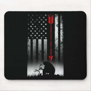 Mousepad Arco caçando bandeira americana presente para a ca