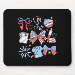 Mousepad Arco Coquette 4 de julho Enferse Icu Enferse Crna