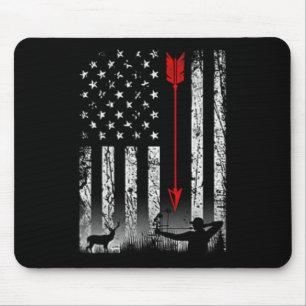Mousepad Arco De Bandeira Americano Caçando Design Patrióti