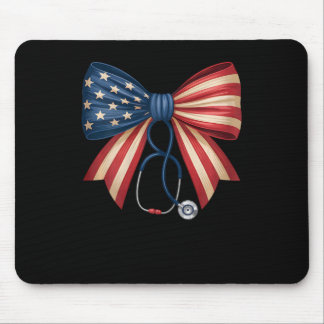 Mousepad Arco De Bandeira Americano Stethoscope 4 De Julho 