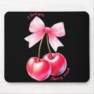 Mousepad Arco de Cerejas, Dia dos Namorados Retrô Eu Amo Vo