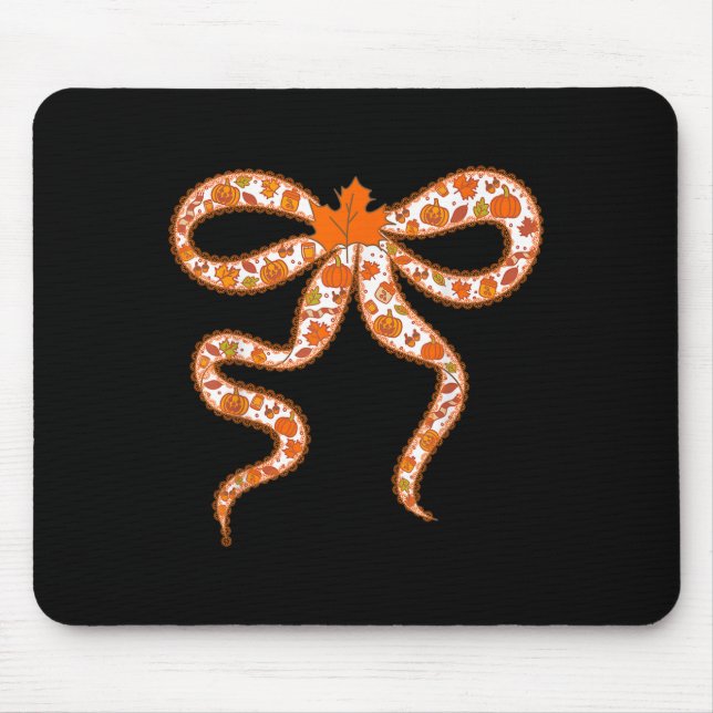 Mousepad Arco de Colchete de Queda Deixa Pumpkin em Ação de (Frente)