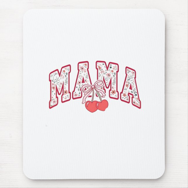 Mousepad Arco de coquete do Dia de as mães Mama est 2025 (Frente)