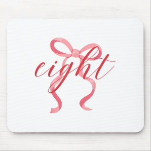 Mousepad Arco de Coquete Menina Rosa Aniversário de 8 Anos