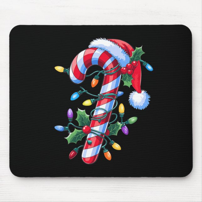 Mousepad Arco De Coquette Candy Cane É Um Bom Natal Para Mu (Frente)