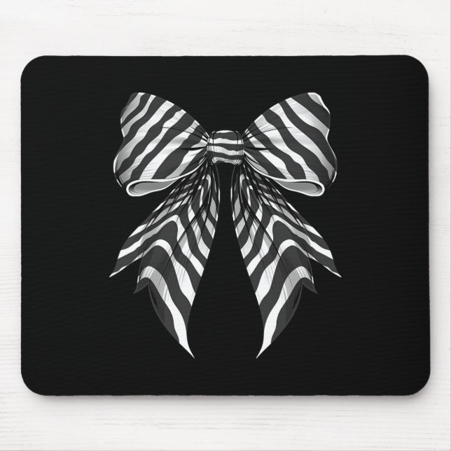 Mousepad Arco de Coquette Zebra Padrão de Pele Cos de Dia d (Frente)