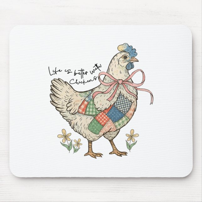 Mousepad Arco de Frango Flor Silvestre Vida Melhor Com Fran (Frente)